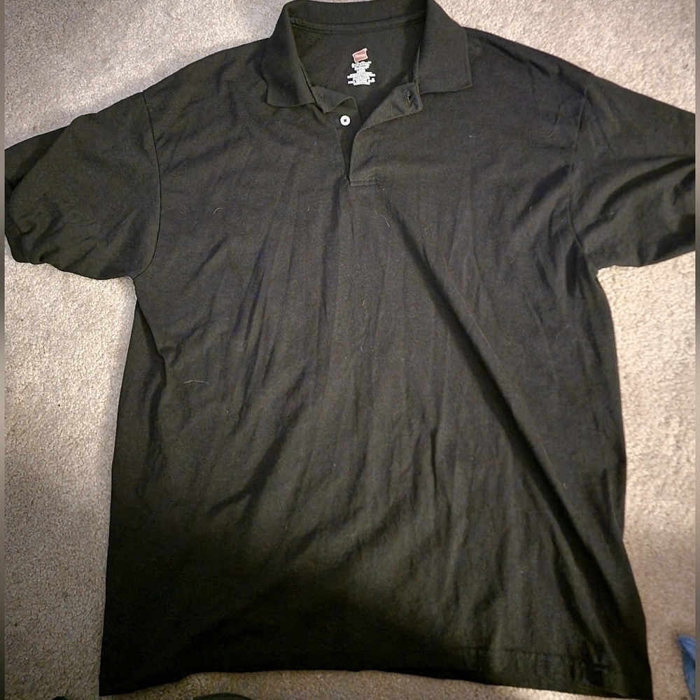 Hanes Polo Shirt Sz L